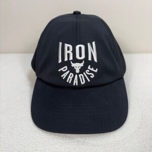 Under Armour Iron Paradise Hat Women's One Size Black Project Rock Bull Free Fit